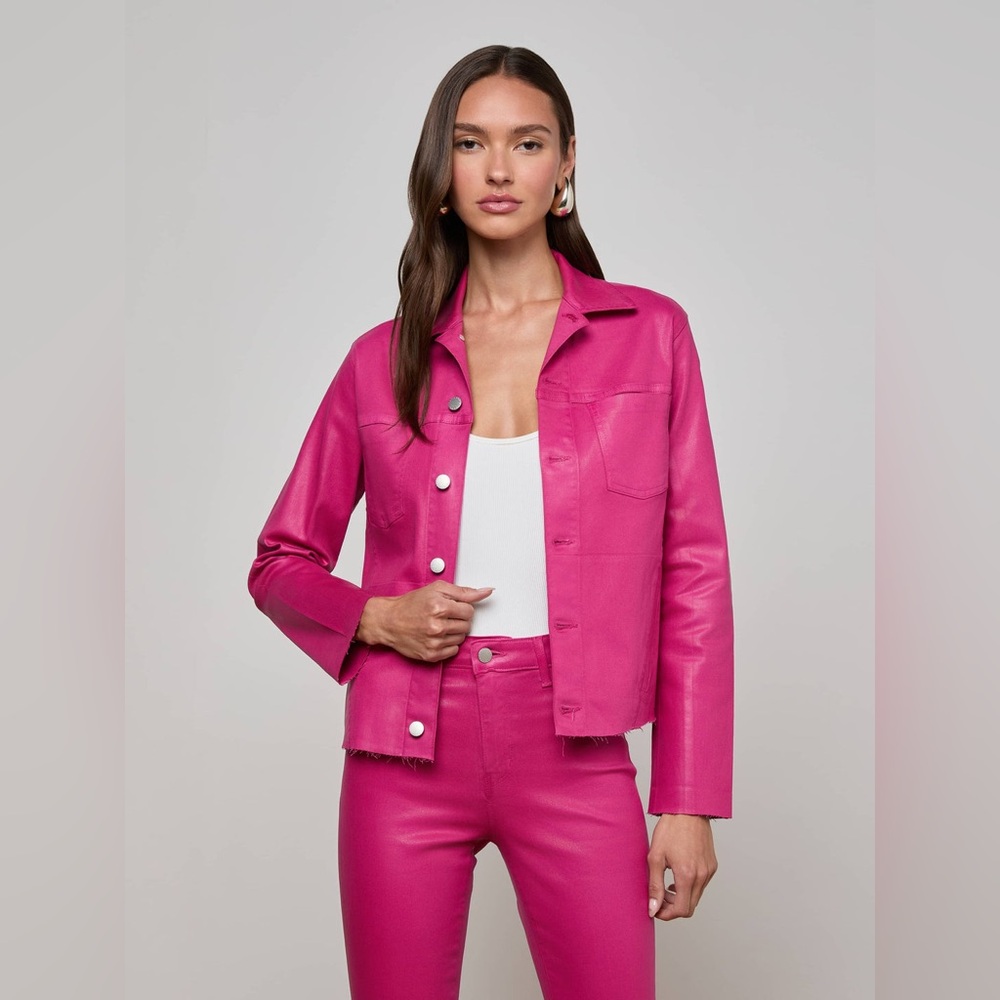 L’AGANCE Janelle Coated Jean Jacket